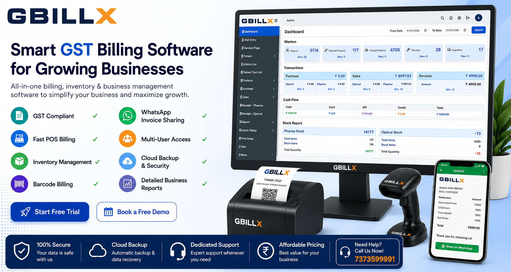 Gbillx Billing Software in marthandam