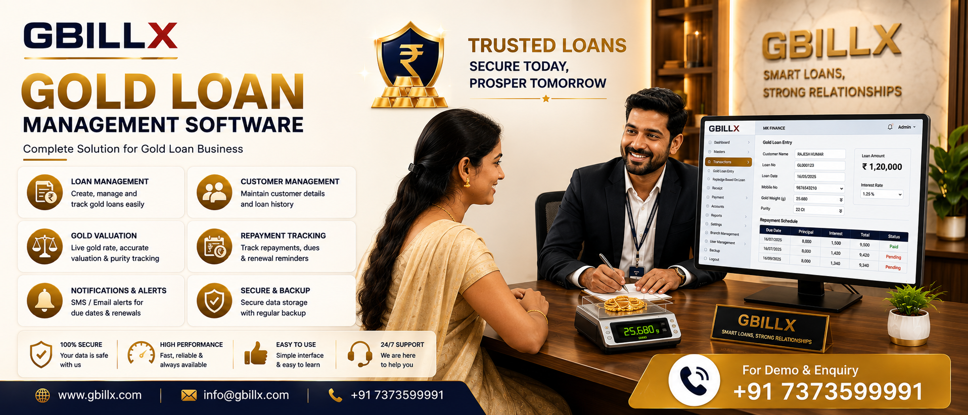Gbillx gold loan software in ernakulam
