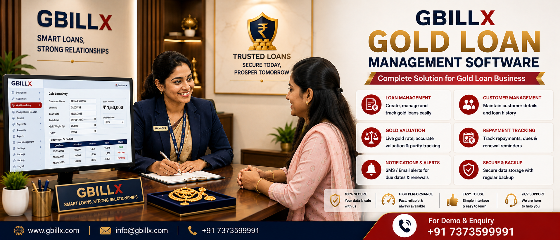 Gbillx Gold Loan Software in Alappuzha