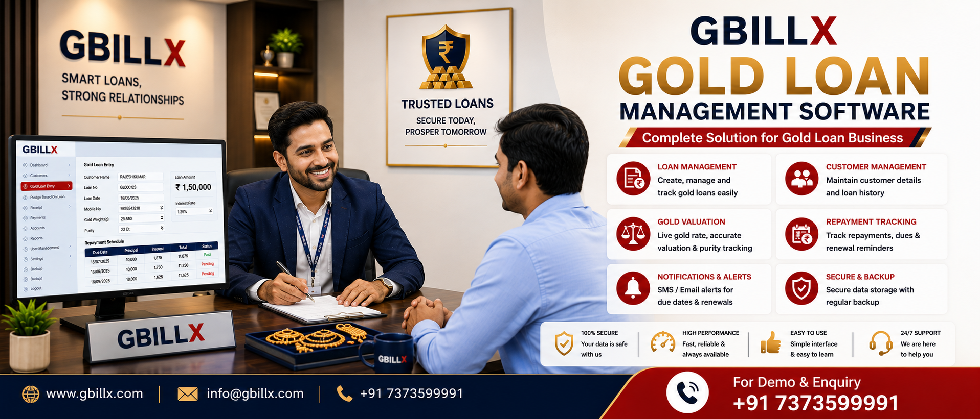 Gbillx Gold Loan Software in Cochin