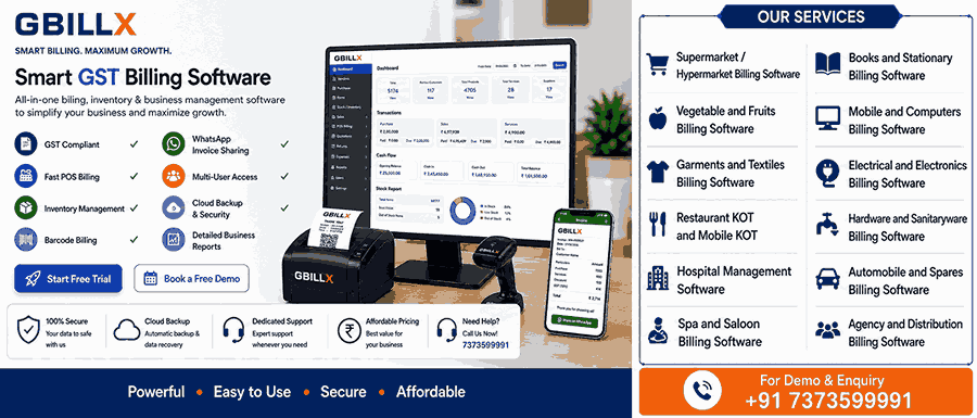 Gbillx billing software in kanchipuram